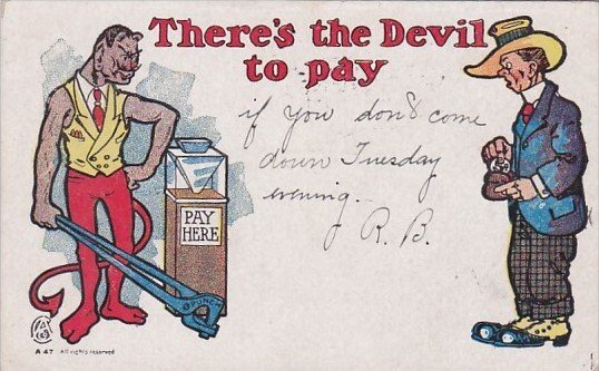 Devil Humour There's The Devil To Pay 1906