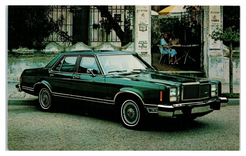 1979 Mercury Monarch Ghia 4-Door Postcard *6V17