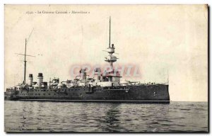 Old Postcard The Boat armor cruiser Marseillaise
