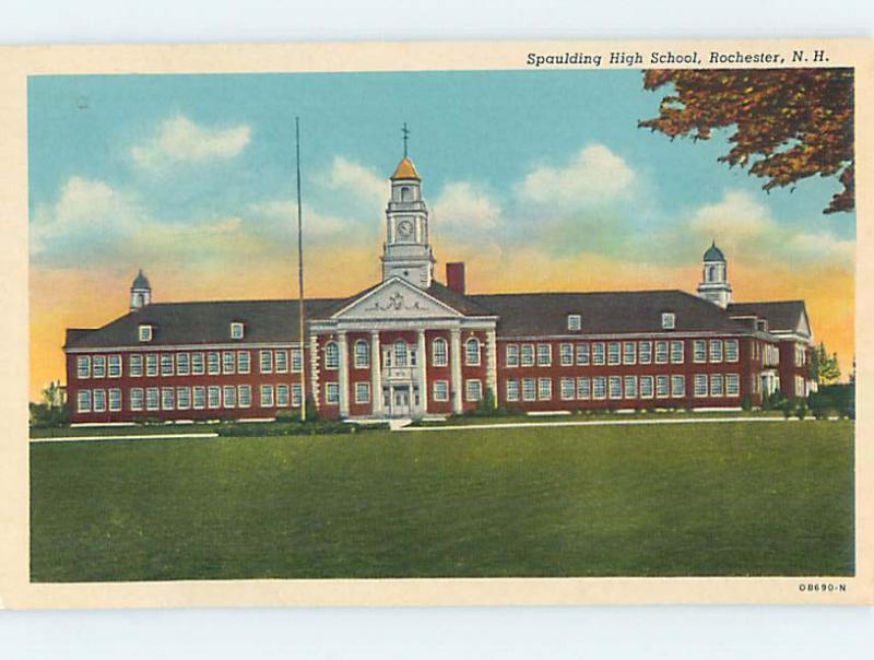 Unused Pre-1980 HIGH SCHOOL Rochester New Hampshire NH L9747