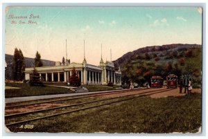 1912 Mountain Park MT. Tom Trolley Railroad Massachusetts MA Antique Postcard