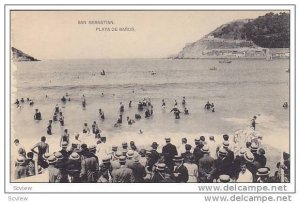 Playa De Banos, San Sebastian, Spain, 1900-1910s