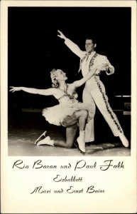 Firgue Ice Skating Ria Baran & Paul Falk Maxi & Ernst Baier Olympians? RPPC