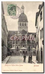 Old Postcard Beaune Apse of the Notre Dame & # 39eglise