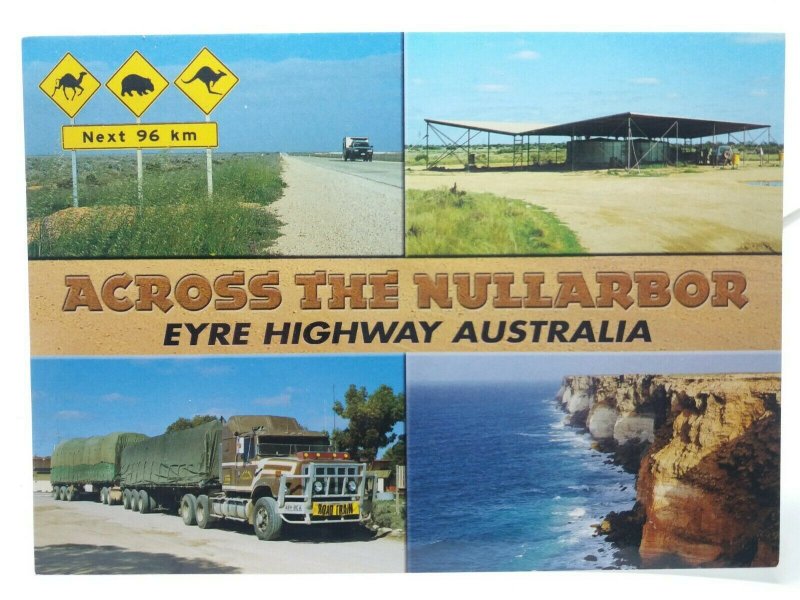 Across the Nullarbor Eyre Highway Perth  Western Australia Multiview Postcard