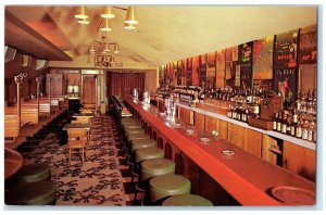 c1950's Nashua Bar & Grill Restaurant Interior Boston Massachusetts MA Postcard