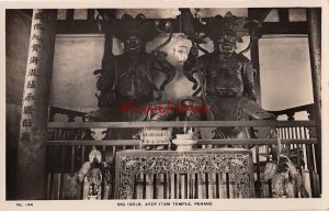 Postcard RPPC Big Idols Ayer Itam Temple Penang Malaysia