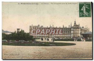 Postcard Old St Germain en Laye Chateau View D & # 39ensemble Taking the Engl...