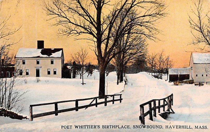 Poet Whittier's Birthplace Snowbound - Haverhill, Massachusetts MA  