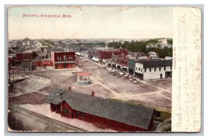 1908 Birds Eye View Beautiful Springfield Minnesota pc2423