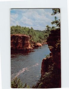 Postcard High Rock from Romance Cliff Dells of Wisconsin River Wisconsin USA