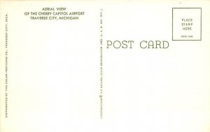 Aerial view of the cherry capital airport Traverse City, Michigan, USA Airpor...