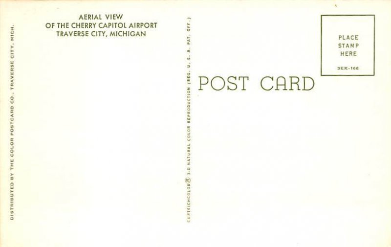 Aerial view of the cherry capital airport Traverse City, Michigan, USA Airpor...