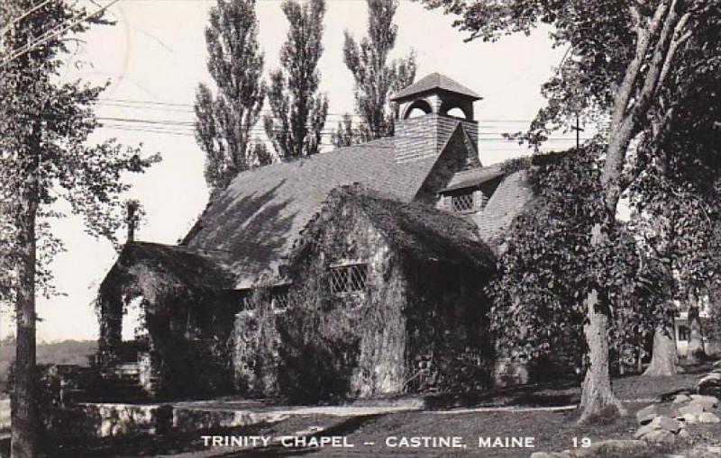 Maine Castine Trinity Chapel  Real Photo RPPC