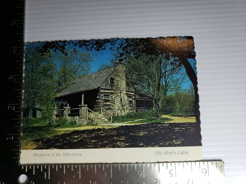 Vintage Postcard Old Matt's Cabin Shepherd of the Hills Farm Branson Missouri 77