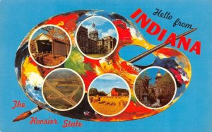 IN, Indiana  ARTIST'S PALETTE~The Hoosier State Images  c1960's Chrome Postcard