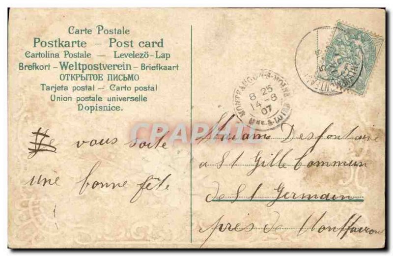 Old Postcard Bonne fete