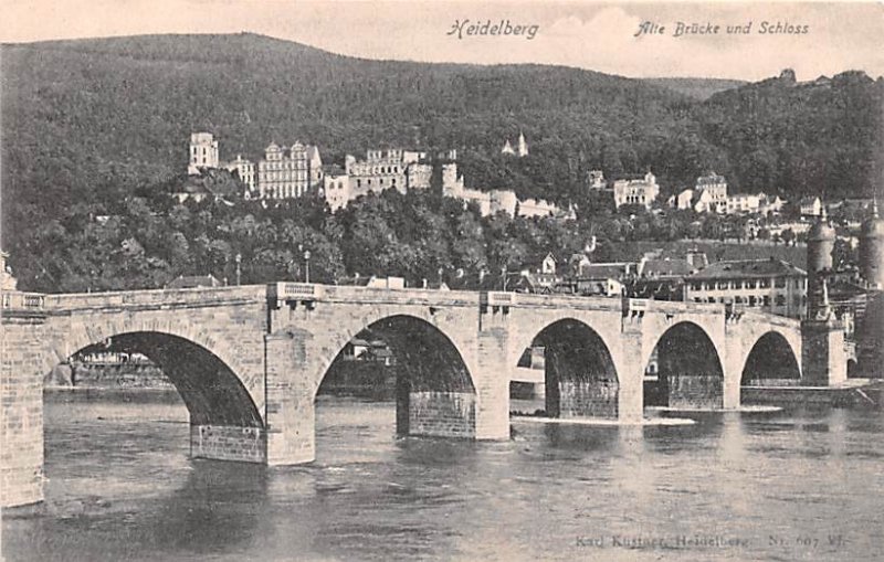 Alte Brucke und Schloss Heidelberg Germany Unused 