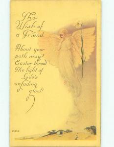 Divided-Back BEAUTIFUL ANGEL SCENE Great Postcard AB0039
