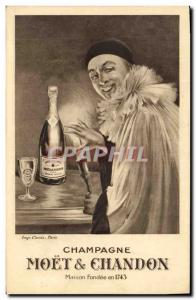 Old Postcard Folklore Wine Vineyard Harvest Champagne Moet et Chandon Pierrot