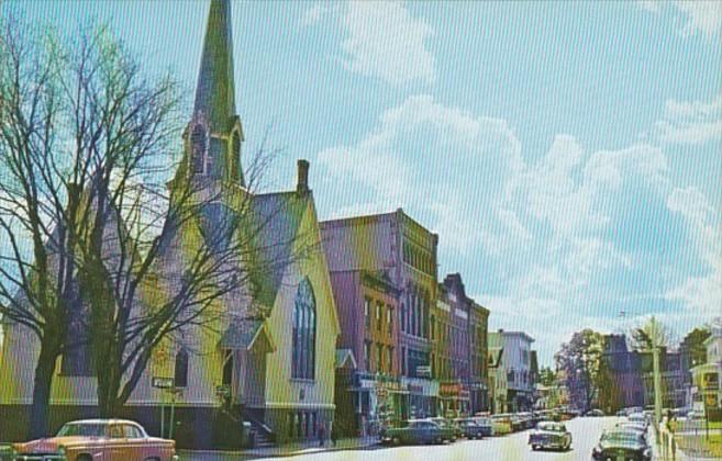 Vermont St Johnsbury Main Street Showing First Church Of Christ Scientist