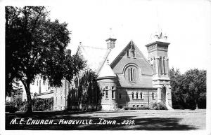 Knoxville IA M. E. Church RPPC Real Photo Postcard