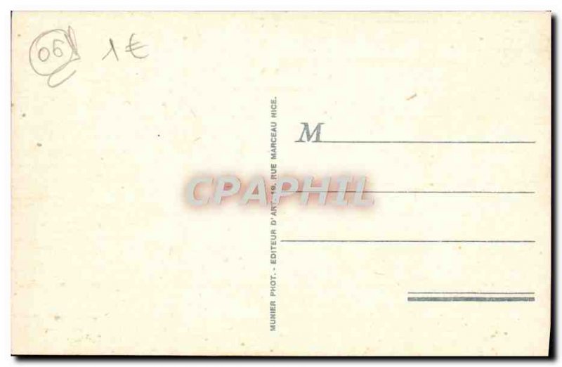 Old Postcard Eze and Cap Ferrat view Taking the Grande Corniche The Bridge on...