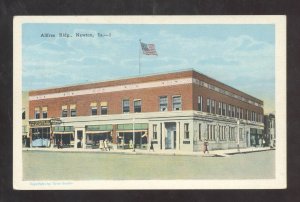 NEWTON IOWA DOWNTOWN ALLFREE BUILDING STORES VINTAGE POSTCARD