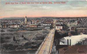 Panorama from Review Building Spokane Washington 1910c postcard