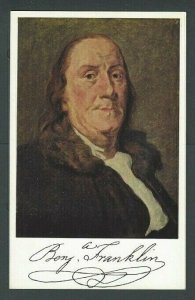 PPC Benjamin Franklin 1st US Postmaster W/His Signature Used Unposted