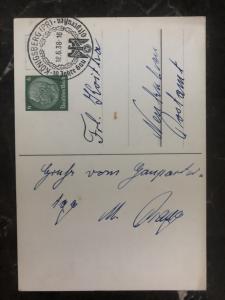 1938 Konigsberg Germany picture Postcard cover 10 years gau east prussia