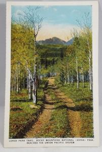 Vintage Postcard Long Peak Trail Rocky Mountains National (Estes) Park 85273