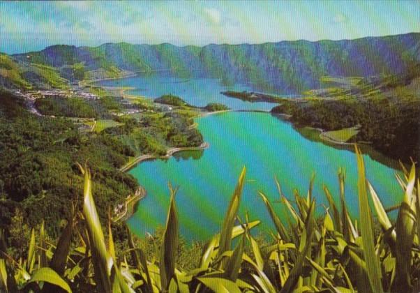 Portugal Azores San Miguel Sete Cidades The Two Lakes 1975