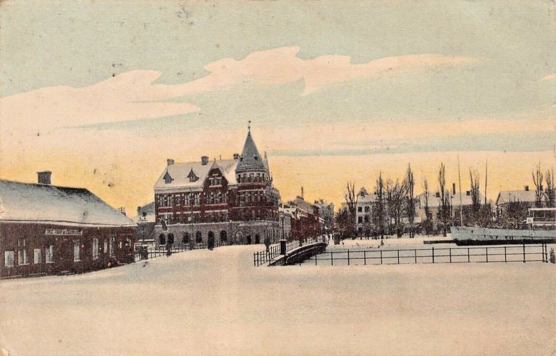 SWEDEN~ESKILSTUNA RADHUSTORGET-1907 TINTED PHOTO POSTCARD