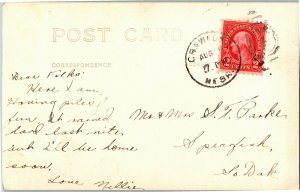 RPPC Scene Overlooking White River Valley Crawford NE Vintage Postcard D23