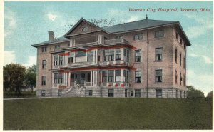 Vintage Postcard 1910'S Warren City Hospital Medical Building Warren Ohio OH
