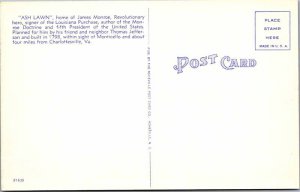 Postcard HOUSE SCENE Charlottesville Virginia VA AM9804