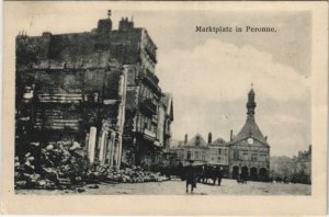 CPA PÉRONNE Marktplatz Place du Marché (25282)