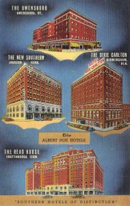 Advertising  THE ALBERT NOE HOTELS~Southern Hotels Of Distinction  1948 Postcard