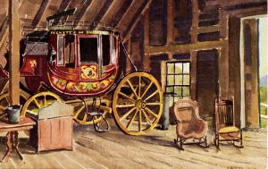 NH - Franconia. Peckett's on Sugar Hill. Old Concord Coach. Artist: L.Gerard ...