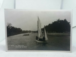 New Vintage Rp Postcard Small Sailing Boat Entering the Port of La Baule France