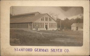 Stamford German Silver Factory Springdale CT Cancel c1910 Real Photo Postcard