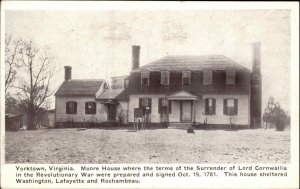 Yorktown Virginia VA Moore House Revolutionary War History Vintage Postcard 