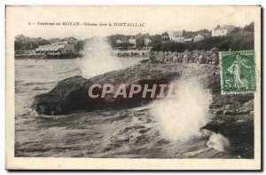 Around Royan Old Postcard Grosse Sea Pontaillac