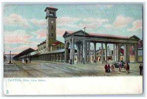 c1905's Union States Train Railroad Dayton Ohio OH Unposted Vintage Postcard