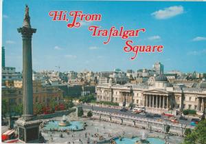 Hi From Trafalgar Square, London, unused Postcard