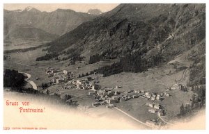 Switzerland  Pontresina  Aerial view