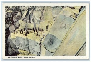 c1930's Granite Quarry Workers Barre Vermont VT Unposted Vintage Postcard