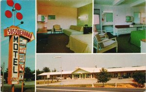 Susquehanna Motel Shamokin Dam PA Pennsylvania Multiview Unused Postcard G66