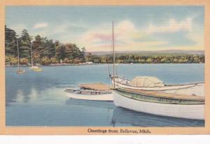 Michigan Greetings From Bellevue 1946